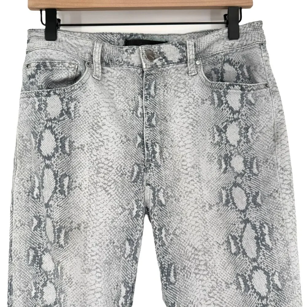 Joe’s Jeans Luna 29 High Rise Cigarette Ankle Snake Print Gray Stretch Trendy